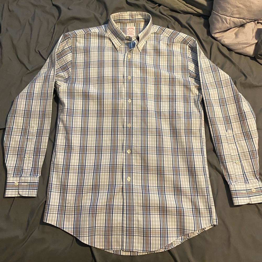 Brooks Brothers check pattern sport shirt.